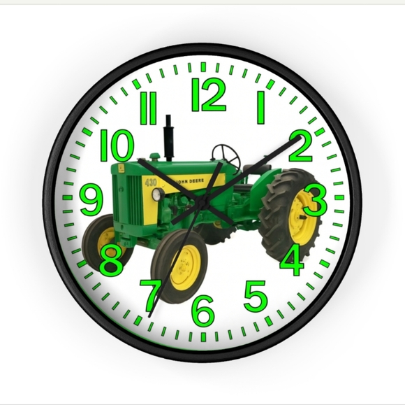 John Deere Tractor Farming Glow In the Dark Wall Clock New! - Picture 4 of 5